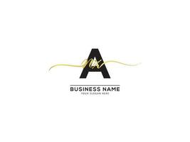 Minimalist ANZ Luxury Signature Logo Letter Vector Art