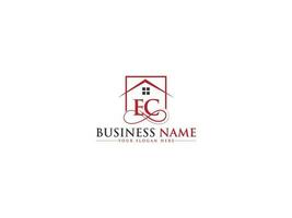 Real Estate Ec Luxury Home, Initials Building EC Logo Letter Vector