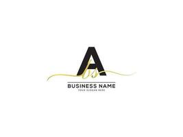 Initial Creative ABS Signature Luxury Logo Icon Designs vector