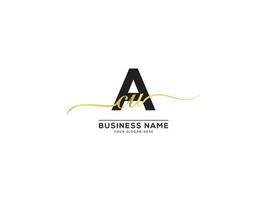 Business ACU Signature Letter Logo Icon Vector Stock