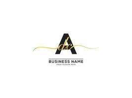 Creative Luxury ADC Signature Letter Logo Icon Design vector