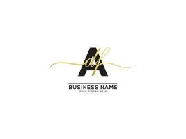 Creative Luxury ADF Signature Letter Logo Icon Design vector