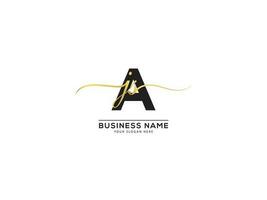 inicial firma ajs logo letra diseño para negocio vector