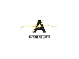 Initial Signature AJD Logo Letter Design For Business vector