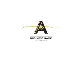 inicial firma ajk logo letra diseño para negocio vector