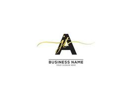 inicial firma ajt logo letra diseño para negocio vector
