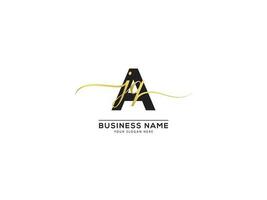 Initial Signature AJQ Logo Letter Design For Business vector