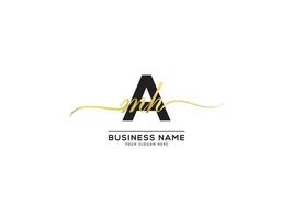 Monogram Signature Letters AMH Logo Design Vector Icon