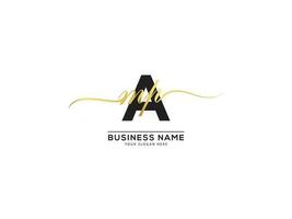 Monogram Signature Letters AMP Logo Design Vector Icon