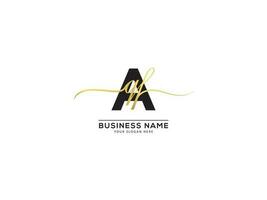 Signature Letter AQF Logo Design For Luxury Shop vector