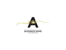 Abstract Signature AVU Luxury Logo Letter Design vector