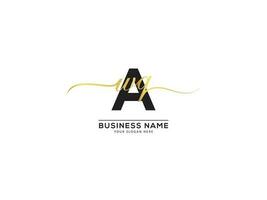 Abstract Signature AVQ Luxury Logo Letter Design vector