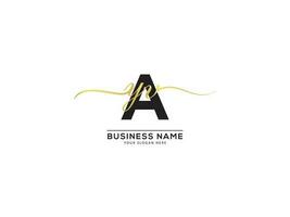 AYV Signature Golden Letter Logo Template vector