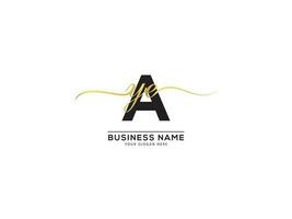 AYE Signature Golden Letter Logo Template vector