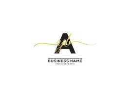 ayb firma dorado letra logo modelo vector