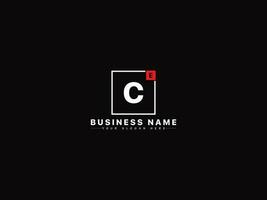 Minimal Ec Square Logo Image, Square EC Logo Letter Vector Icon