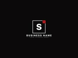 Minimal Es Square Logo Image, Square ES Logo Letter Vector Icon