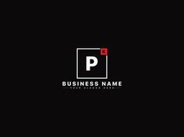 Stylish Unique Kp Letter Logo, Typography Square Kp Logo Icon Vector Stock