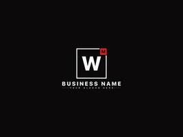 Monogram Square Mw Logo Letter Icon, Abstract Shape MW Logo Template vector
