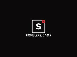 Square Shape Rs Initial Luxury Logo, Unique RS Logo Letter Design vector