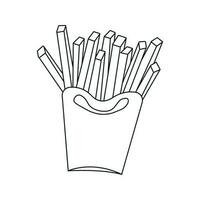 Vector illustration of french fries, in doodle style