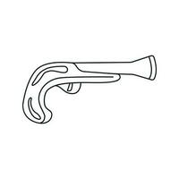 Vector illustration of a musket in doodle style