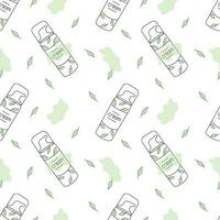 Seamless vector pattern cream in doodle style