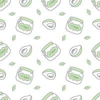 Seamless vector pattern cream in doodle style