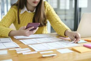 UX UI and Programming development technology. photo