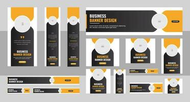 Creative Web Banner Layout Set, Business banner web template bundle design, Social Media Cover ads banner, flyer, invitation card vector