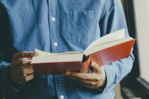 Reading a book. Education concept. photo