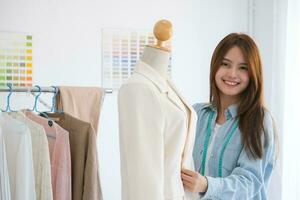 Fashion designer working in studio photo