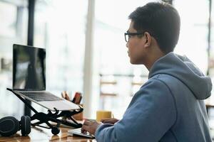 Programmers and developer teams are coding and developing software photo