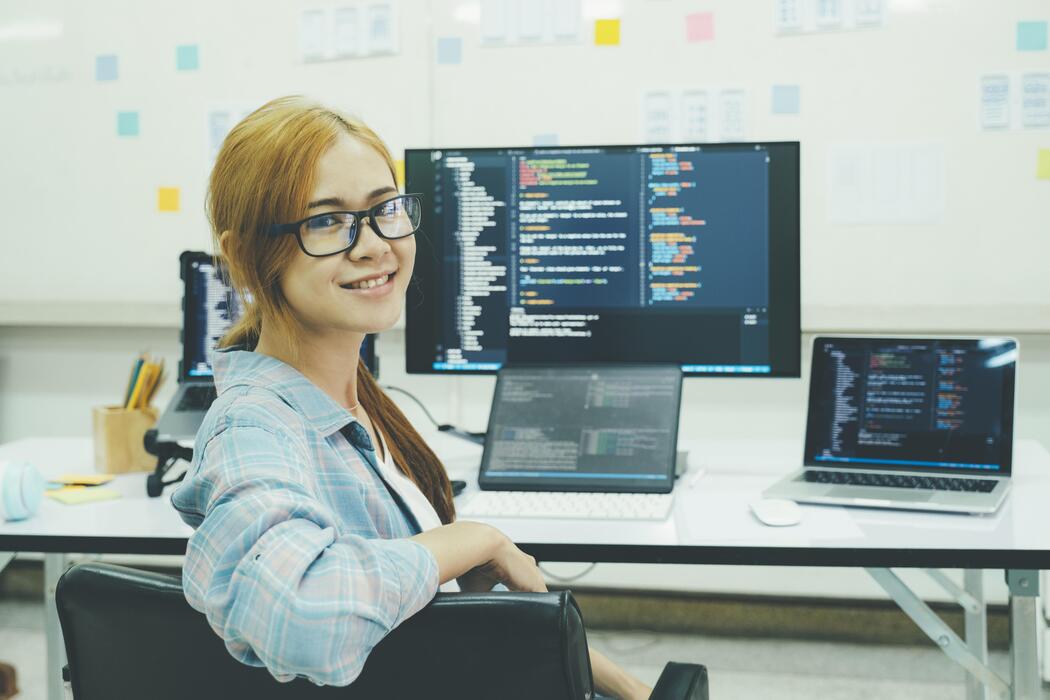 Girl Programmer Stock Photos, Images and Backgrounds for Free Download