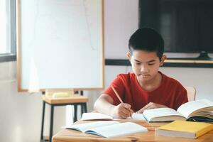 educación y distancia aprendizaje para niños. foto