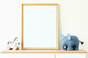 Nursery Digital Mockup,Nursery frame mockup. Frame Mockup. 3d 3D rendering. photo