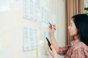 UX UI and Programming development technology. photo