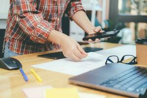 UX UI and Programming development technology. photo