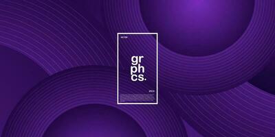 Abstract dark purple gradient illustration geometric background with 3d look circle purple and simple pattern. Dynamic design and luxury.Eps10 vector