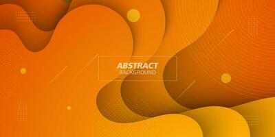 Abstract dynamic colorful orange wave fluid liquid shape gradient background. Eps10 vector