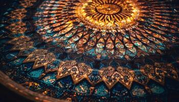 Ornate Turkish mandala symbolizes indigenous creativity and elegance generated by AI photo