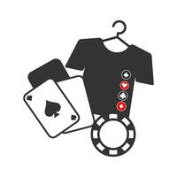 póker, casino logo diseño vector