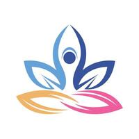 diseño de icono de logotipo de yoga vector