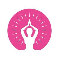 diseño de icono de logotipo de yoga vector