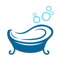 Bathtub logo icon design vector