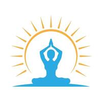 diseño de icono de logotipo de yoga vector