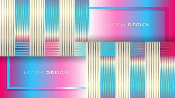 Modern abstract geometric design line style vector