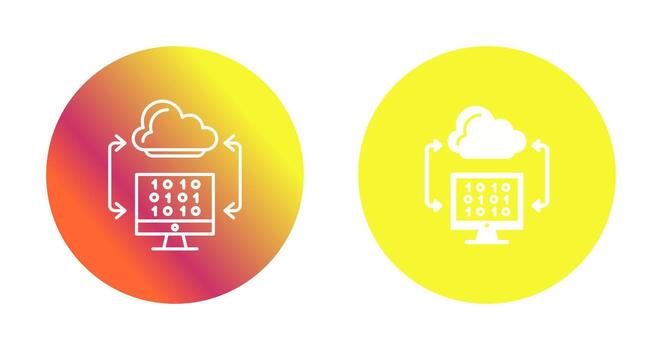 Cloud Coding Vector Icon