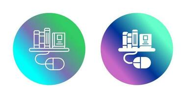 Digital Library Vector Icon