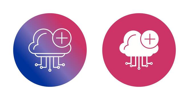 icono de vector de computación en la nube